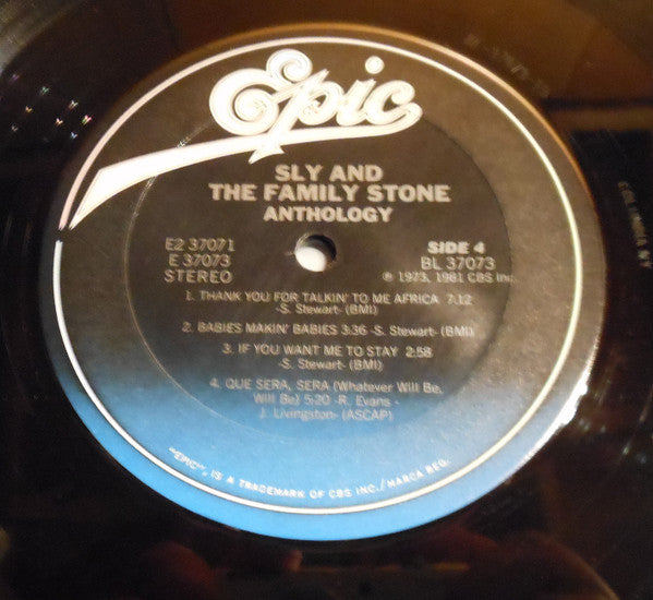 Sly & The Family Stone - Anthology (2xVinyl, LP, Compilation, Stereo) Very Good Plus (VG+) / Very Good (VG)
