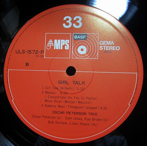 Oscar Peterson - Girl Talk (Vinyl, LP, Album, Limited Edition, Reis...