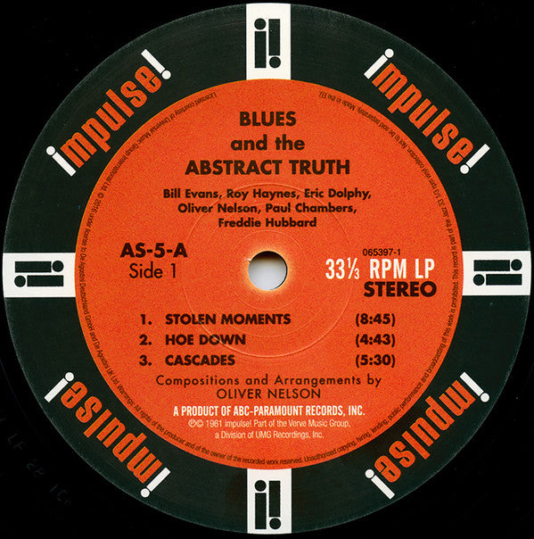 Oliver Nelson - The Blues And The Abstract Truth (Vinyl, LP, Album, Reissue, Stereo) Near Mint (NM or M-) / Near Mint (NM or M-)