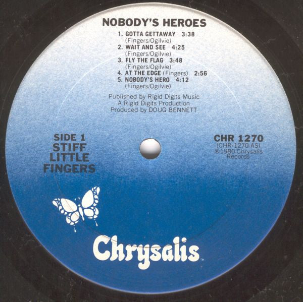 Stiff Little Fingers - Nobody's Heroes (Vinyl, LP, Album) Very Good (VG) / Very Good (VG)