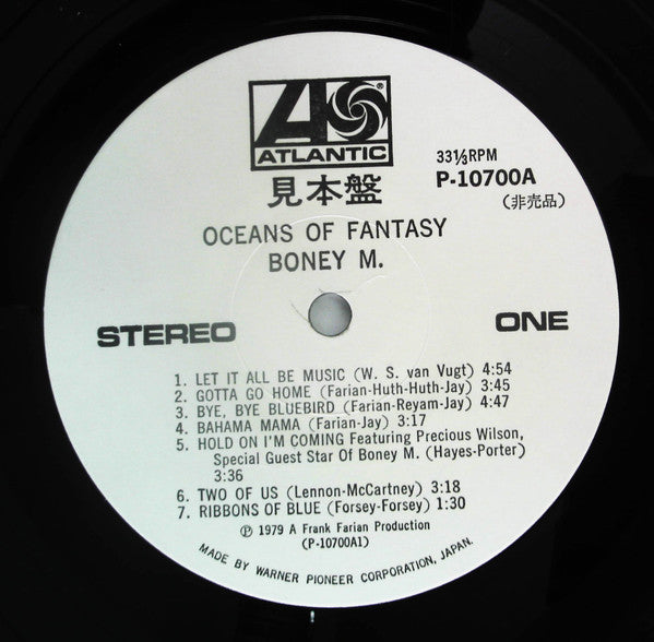 Boney M. - Oceans Of Fantasy (Vinyl, LP, Album, Promo) Very Good (VG) / Good Plus (G+)