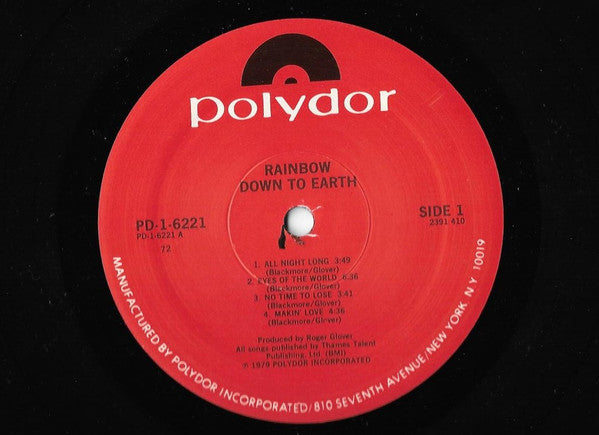 Rainbow - Down To Earth (Vinyl, LP, Album) Very Good Plus (VG+) / Very Good Plus (VG+)