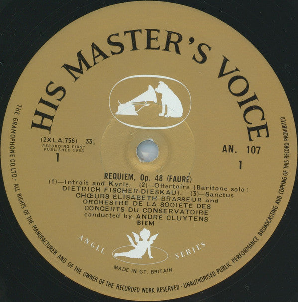 Gabriel Fauré - Requiem, Op.48 (Vinyl, LP, Album, Reissue, Mono) Very Good Plus (VG+) / Good (G)
