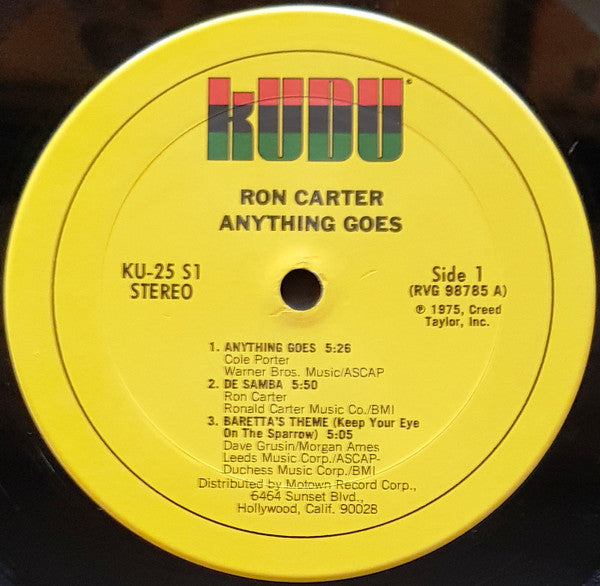 Ron Carter - Anything Goes (Vinyl, LP, Album, Stereo)