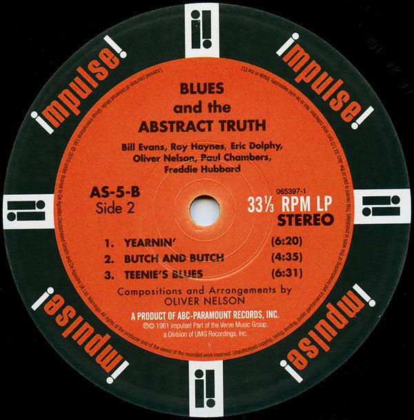 Oliver Nelson - The Blues And The Abstract Truth (Vinyl, LP, Album, Reissue, Stereo) Near Mint (NM or M-) / Near Mint (NM or M-)