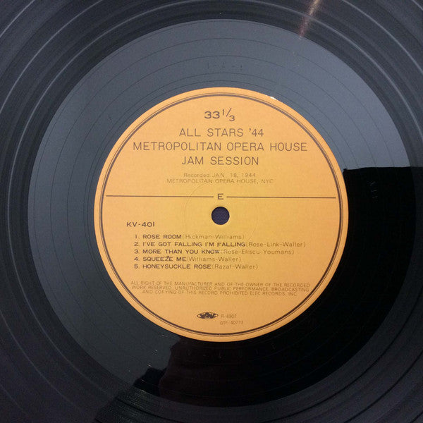 All-Stars '44 - Metropolitan Opera House Jam Session (Vinyl, LP, Al...