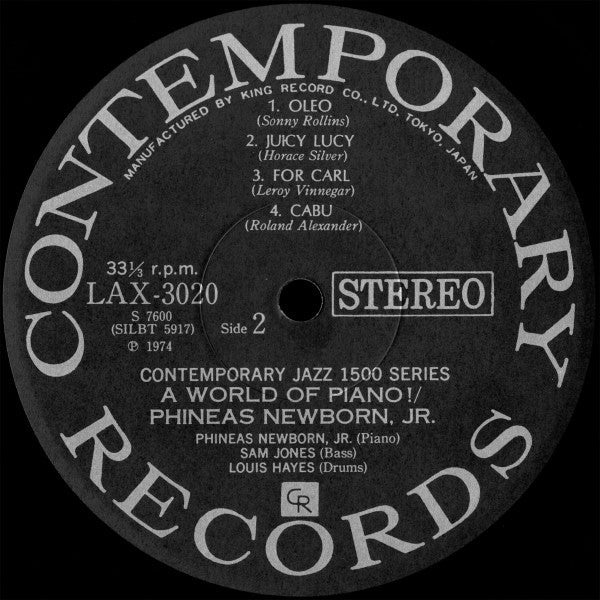 Phineas Newborn Jr. - A World Of Piano! (Vinyl, LP, Album, Reissue,...