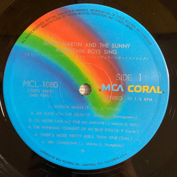 Jimmy Martin - Sing Widow Maker (Vinyl, LP, Album, Mono) Good Plus (G+) / Very Good (VG)