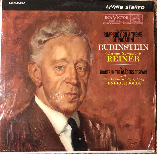 Sergei Vasilyevich Rachmaninoff - Rhapsody On A Theme Of Paganini / Nights In The Gardens Of Spain (Vinyl, LP, Album, Reissue, Stereo) Very Good Plus (VG+) / Very Good Plus (VG+)