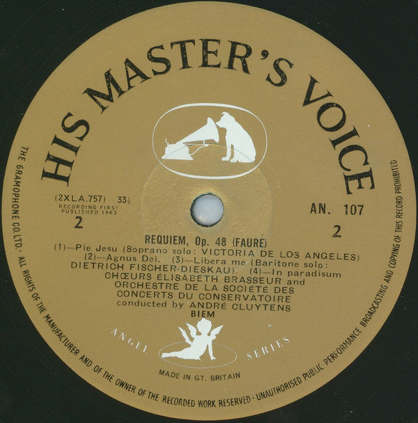 Gabriel Fauré - Requiem, Op.48 (Vinyl, LP, Album, Reissue, Mono) Very Good Plus (VG+) / Good (G)