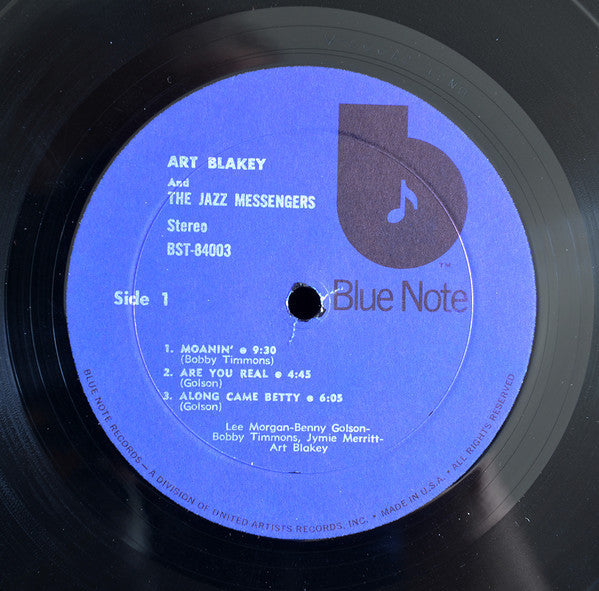 Art Blakey & The Jazz Messengers - Moanin' (Vinyl, LP, Album, Reissue, Stereo) Very Good Plus (VG+) / Very Good (VG)
