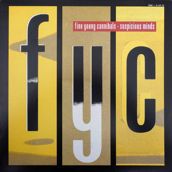 Fine Young Cannibals - Suspicious Minds (Vinyl, 12", 45 RPM, Promo, Stereo) Very Good Plus (VG+) / Very Good (VG)