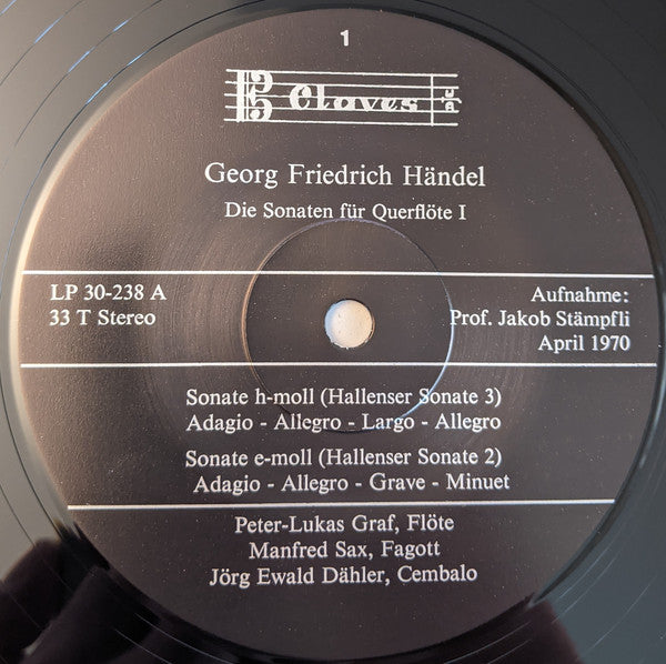 Georg Friedrich Händel - Die Sonaten Für Querflöte I • Die Sonaten Für Querflöte II (2xVinyl, LP, Album, Compilation) Very Good Plus (VG+) / Very Good (VG)