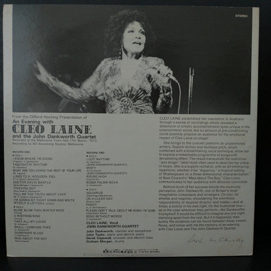 Cleo Laine - An Evening With Cleo Laine And The John Dankworth Quartet (2xVinyl, LP, Album, Stereo) Very Good Plus (VG+) / Very Good Plus (VG+)