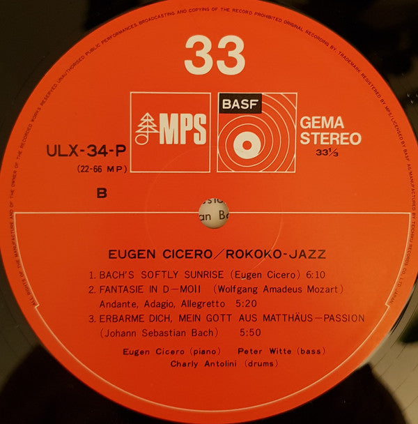 Eugen Cicero - Rokoko-Jazz (Vinyl, LP, Album) Very Good (VG) / Very Good (VG)