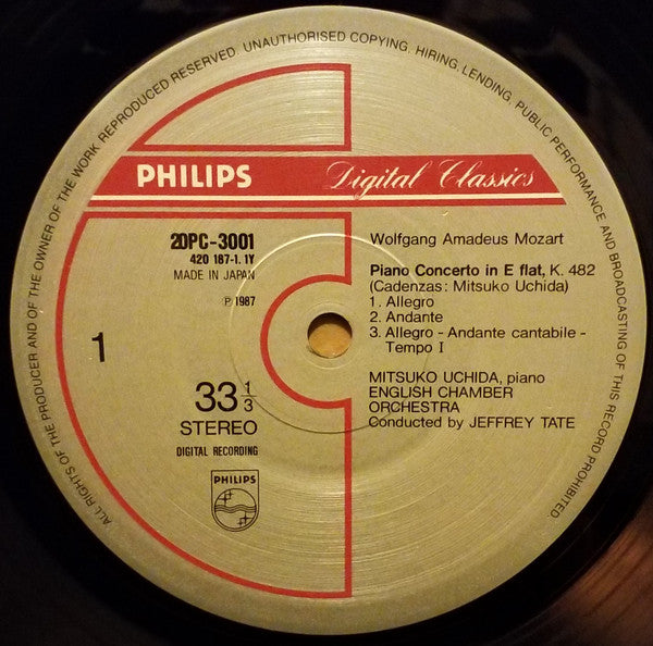 Wolfgang Amadeus Mozart - Piano Concertos No.22 KV482, No.23 KV488 (Vinyl, LP, Album, Stereo) Very Good Plus (VG+) / Very Good Plus (VG+)