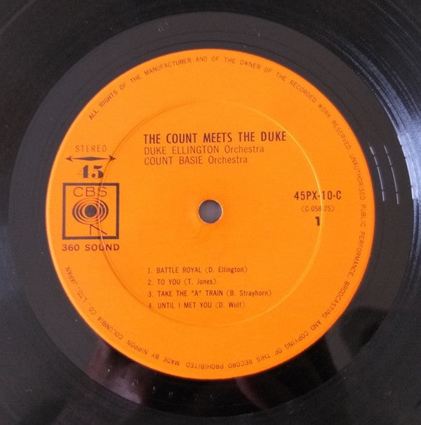 Count Basie Orchestra - The Count Meets The Duke (Vinyl, LP, 45 RPM, Album, Stereo) Good Plus (G+) / Good Plus (G+)