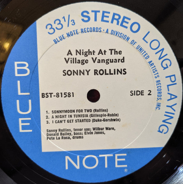 Sonny Rollins - A Night At The "Village Vanguard" (Vinyl, LP, Album, Reissue, Stereo) Very Good Plus (VG+) / Good Plus (G+)