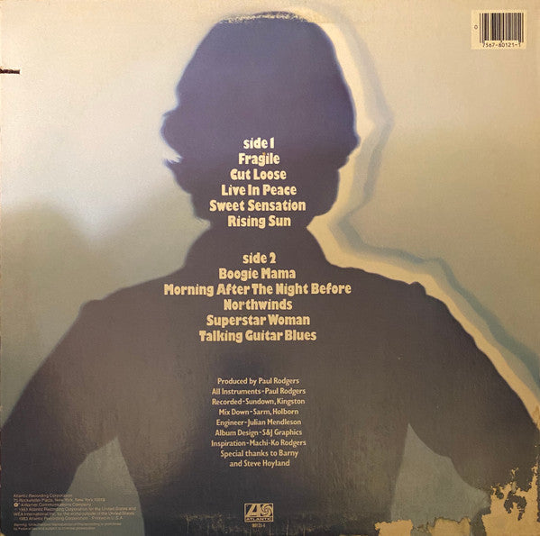 Paul Rodgers - Cut Loose (Vinyl, LP, Album) Good Plus (G+) / Very Good (VG)
