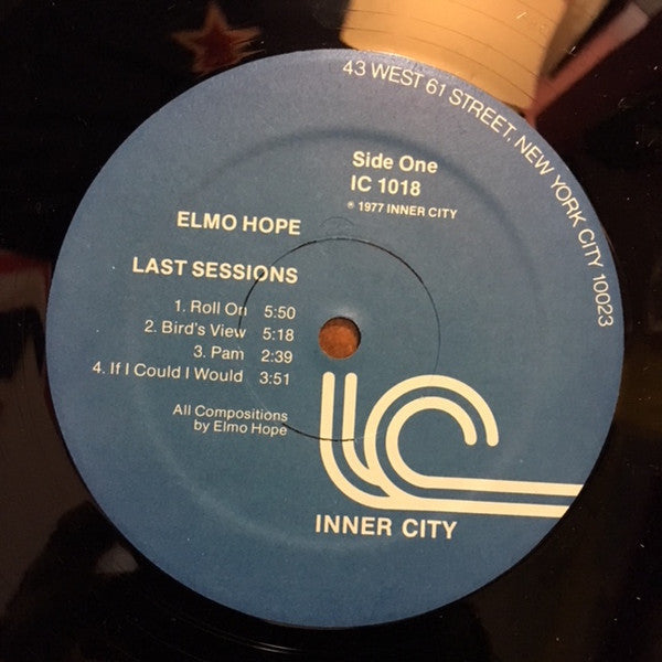 Elmo Hope - Last Sessions (Vinyl, LP, Album) Very Good Plus (VG+) / Very Good (VG)