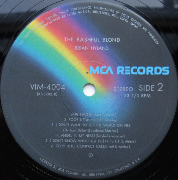 Brian Hyland - The Bashful Blond (Vinyl, LP, Album, Reissue) Very Good Plus (VG+) / Very Good Plus (VG+)