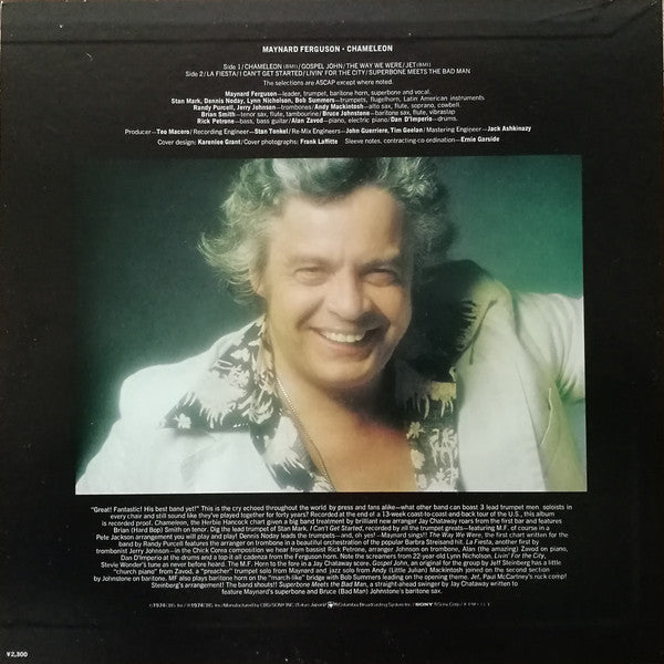Maynard Ferguson - Chameleon (Vinyl, LP, Album) Very Good Plus (VG+) / Very Good Plus (VG+)