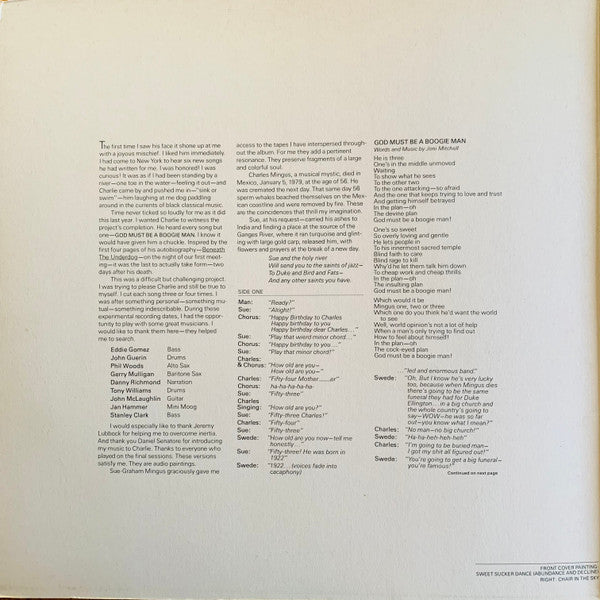 Joni Mitchell - Mingus (Vinyl, LP, Album, Reissue, Stereo) Near Mint (NM or M-) / Very Good Plus (VG+)