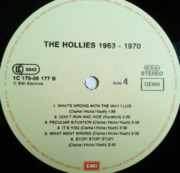 The Hollies - 1963-1970 (2xVinyl, LP, Compilation) Very Good Plus (VG+) / Very Good Plus (VG+)