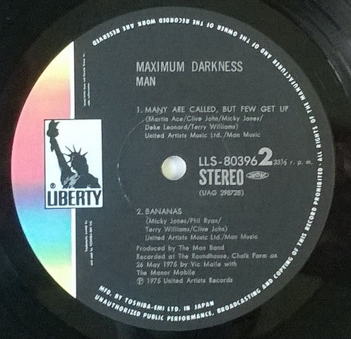 Man - Maximum Darkness (Vinyl, LP, Album) Very Good (VG) / Very Good Plus (VG+)