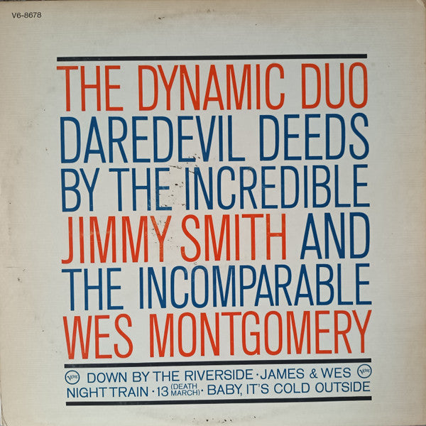 Jimmy Smith - Jimmy & Wes - The Dynamic Duo (Vinyl, LP, Album, Stereo) Very Good (VG) / Very Good (VG)