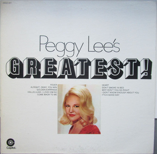 Peggy Lee - Peggy Lee's Greatest! (Vinyl, LP, Compilation) Near Mint (NM or M-) / Very Good Plus (VG+)