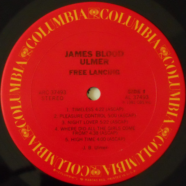 James Blood Ulmer - Free Lancing (Vinyl, LP, Album) Very Good Plus (VG+) / Very Good Plus (VG+)