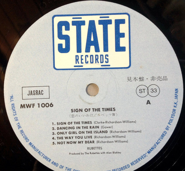 The Rubettes - Sign Of The Times (Vinyl, LP, Album, Promo) Very Good Plus (VG+) / Very Good (VG)