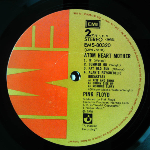 Pink Floyd - Atom Heart Mother = atomic heart mother (Vinyl, LP, Album, Reissue) Near Mint (NM or M-) / Near Mint (NM or M-)