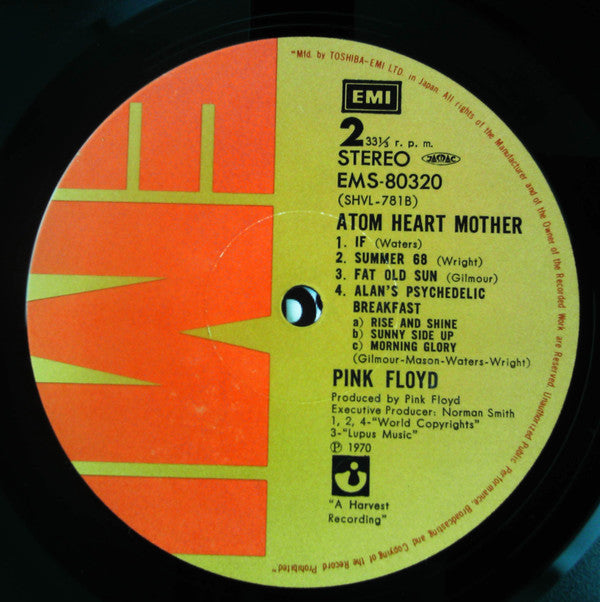 Pink Floyd - Atom Heart Mother = 原子心母 (Vinyl, LP, Album, Reissue) Very Good Plus (VG+) / Very Good (VG)