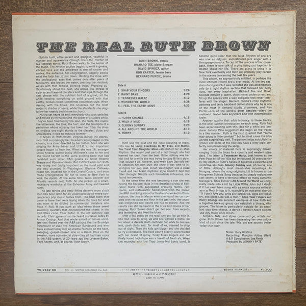Ruth Brown - The Real Ruth Brown (Vinyl, LP, Album, Promo, Stereo) Good Plus (G+) / Good Plus (G+)