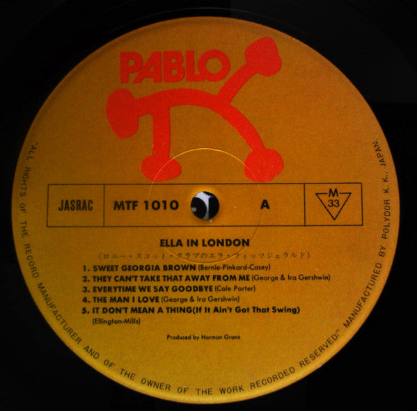 Ella Fitzgerald - Ella In London (Vinyl, LP, Album, Mono) Very Good Plus (VG+) / Very Good (VG)