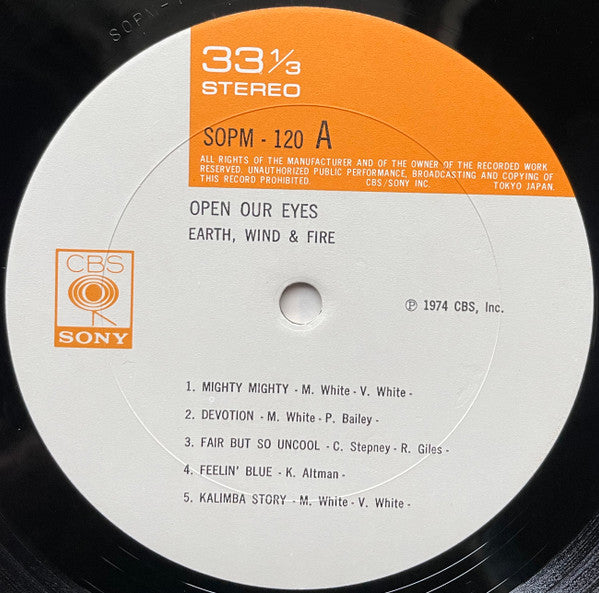 Earth, Wind & Fire - Open Our Eyes (Vinyl, LP, Album) Near Mint (NM or M-) / Very Good Plus (VG+)