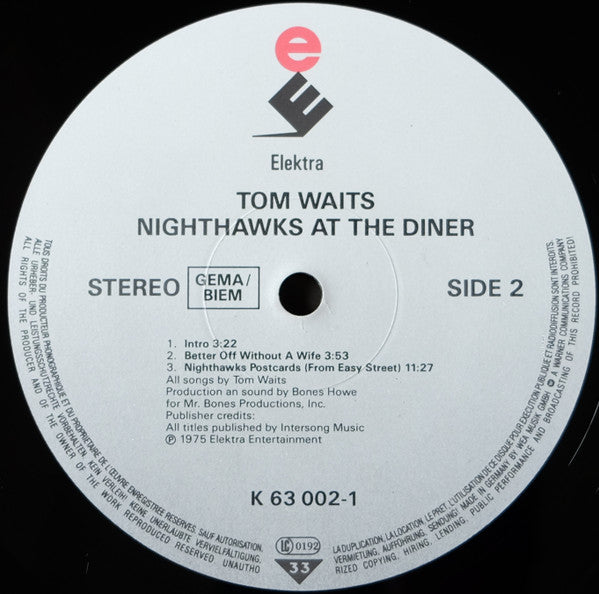 Tom Waits - Nighthawks At The Diner (2xVinyl, LP, Album, Reissue) Very Good Plus (VG+) / Very Good Plus (VG+)
