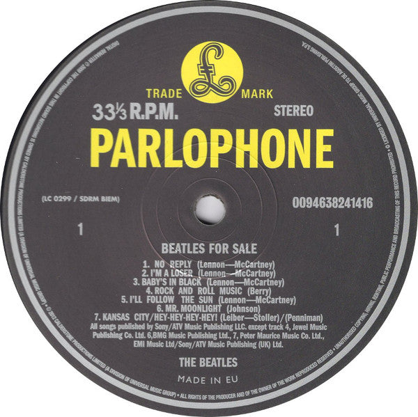 The Beatles - Beatles For Sale (Vinyl, LP, Album, Reissue, Stereo) Very Good (VG) / Near Mint (NM or M-)