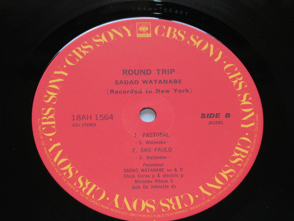 Sadao Watanabe - Round Trip (Vinyl, LP, Album, Reissue) Very Good Plus (VG+) / Very Good Plus (VG+)