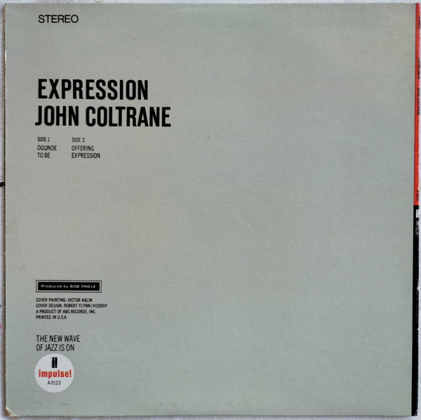 John Coltrane - Expression (Vinyl, LP, Album, Reissue, Stereo) Very Good (VG) / Very Good (VG)