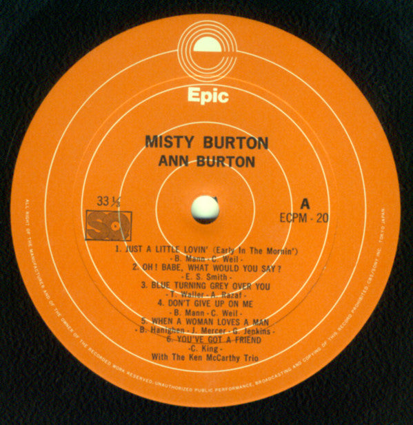 Ann Burton - Misty Burton (Vinyl, LP, Album, Quadraphonic)