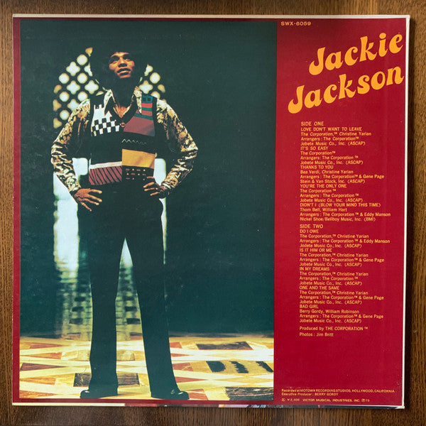 Jackie Jackson - Jackie Jackson (Vinyl, LP, Album, Promo) Very Good Plus (VG+) / Very Good Plus (VG+)