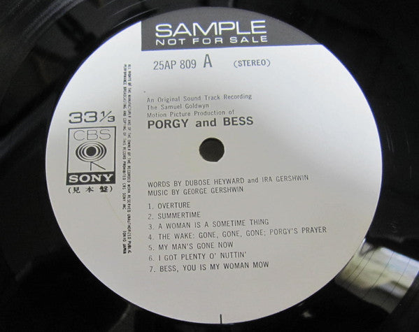 Various - Porgy And Bess (An Original Sound Track Recording) (Vinyl, LP, Promo, Reissue, Stereo) Very Good Plus (VG+) / Good Plus (G+)