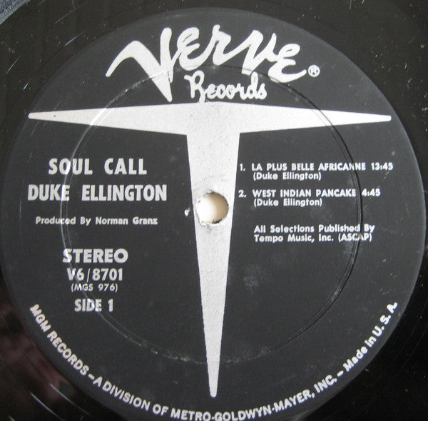 Duke Ellington - Soul Call (Vinyl, LP, Album, Stereo) Very Good Plus (VG+) / Very Good (VG)