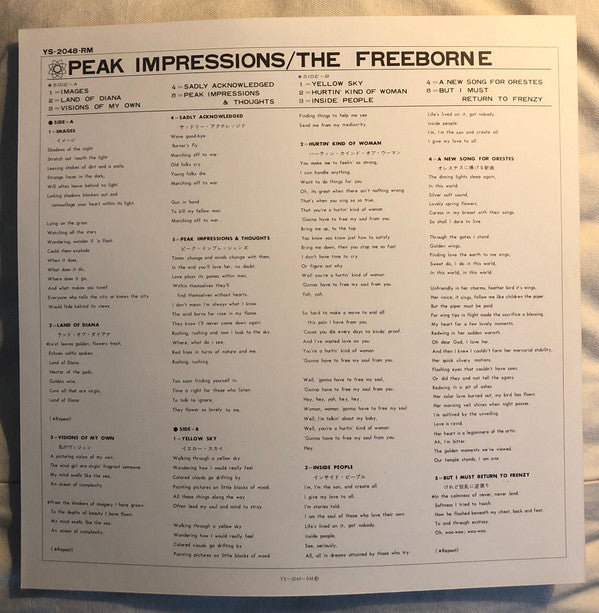 The Freeborne - Peak Impressions (Vinyl, LP, Album, Stereo) Very Good (VG) / Good Plus (G+)