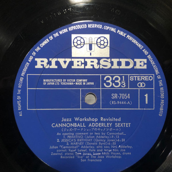 Cannonball Adderley Sextet - Jazz Workshop Revisited (Vinyl, LP, Album, Stereo) Good Plus (G+) / Very Good (VG)