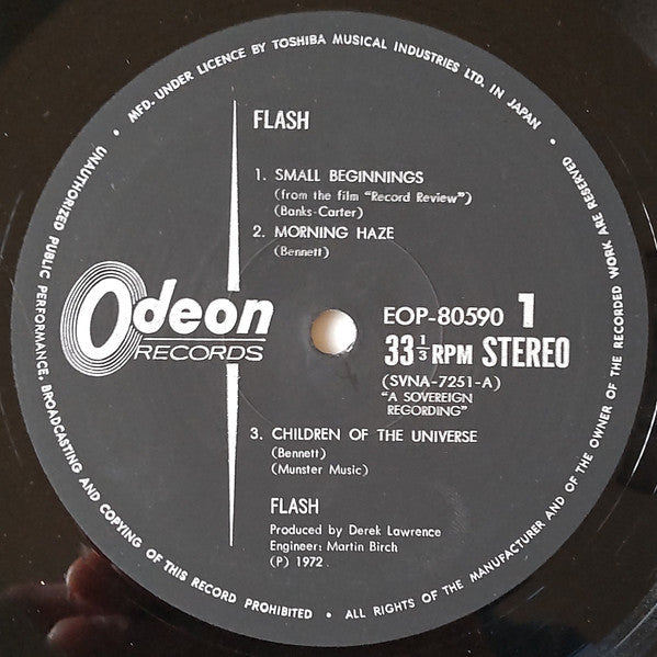 Flash (25) - Flash (Vinyl, LP, Album) Very Good Plus (VG+) / Very Good Plus (VG+)