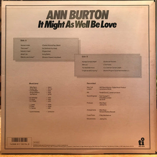 Ann Burton - It Might As Well Be Love (Vinyl, LP, Album, Stereo) Very Good (VG) / Good Plus (G+)